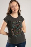 Pattaya Kadın Baykuş Baskılı Tişört Y20S150-1012