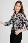 Pattaya Kadın Baskılı Uzun Kollu Gömlek PTTY20S-101