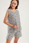 Pattaya Kadın Çiçekli Şortlu Pijama Takımı Y20S110-6478-1