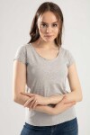 Pattaya Kadın V Yaka Kısa Kollu Tişört Y20S102-2117