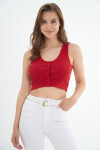 Pattaya Kadın Nakışlı Düğmeli Crop Bluz P21S201-2542