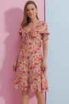 Pattaya Kadın Önü Büzgülü Çiçek Desenli Elbise P23S191-5140
