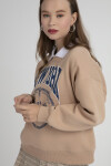 Pattaya Kadın Yaka Detaylı Şardonlu Sweatshirt P21W201-3051