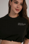 Pattaya Kadın Baskılı Crop Tişört P21S201-2506