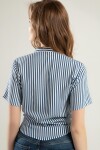 Pattaya Kadın Beli Bağlamalı Çizgili Gömlek P21S201-0204
