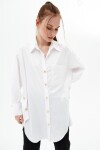Pattaya Kadın Düğme Detaylı Oversize Saten Gömlek P21S201-0776