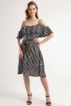 Pattaya Kadın Zincir Desenli Elbise Y20S126-10195-2