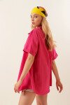 Pattaya Kadın Oversize Kısa Kollu Poplin Gömlek P22S110-02102