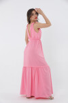 Pattaya Kadın Omuzları Boncuklu Bağlamalı Elbise P24S191-3251