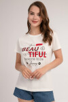 Pattaya Kadın Beautiful Baskılı Kısa Kollu Tişört P21S201-2844
