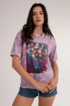 Pattaya Kadın Çiçek Desenli Batik Tişört  P21S201-2661