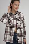Pattaya Kadın Ekoseli Ceket Gömlek P21W201-3035