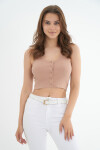 Pattaya Kadın Nakışlı Düğmeli Crop Bluz P21S201-2542