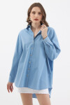 Pattaya Kadın Oversize Kot Gömlek P21S201-2570