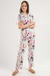 Pattaya Kadın Baskılı Kısa Kollu Pijama Takımı Y20S110-6471-2