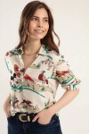 Pattaya Kadın Baskılı Uzun Kollu Gömlek Y20S110-3832