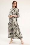Pattaya Kadın Baskılı Viskon Uzun Elbise Y20S110-1627-1