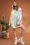Pattaya Kadın Batik Desenli Kapşonlu Oversize Sweatshirt Y20W110-4125-1