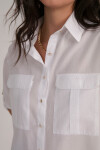 Pattaya Kadın Cep Detaylı Oversize Gömlek P21S201-2678