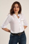 Pattaya Kadın Cep Detaylı Viskon Gömlek Y20S110-3623