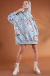 Pattaya Kadın Çiçekli Oversize Elbise Sweatshirt Y20W110-4125-6