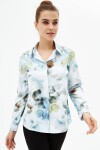 Pattaya Kadın Desenli Regular Fit Uzun Kollu Gömlek P21S201-2054