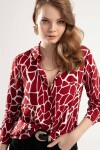 Pattaya Kadın Desenli Uzun Kollu Gömlek Y20S110-3736