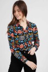 Pattaya Kadın Desenli Uzun Kollu Gömlek Y20S110-3829