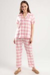 Pattaya Kadın Kareli Kısa Kollu Pijama Takımı Y20S110-6372