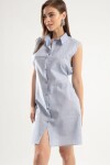 Pattaya Kadın Kırçıllı Sıfır Kollu Kuşaklı Gömlek Elbise Y20S168-2203