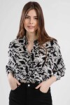 Pattaya Kadın Oversize Dijital Baskılı Uzun Kollu Gömlek PTTY20S-O201