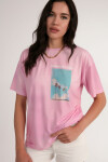 Pattaya Kadın Palmiye Desenli Batik Tişört P21S201-2674
