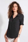 Pattaya Kadın Puantiyeli Uzun Kollu Gömlek Y20S110-3810