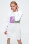 Pattaya Kadın Renk Bloklu Şardonlu Sweatshirt Elbise P21S110-83355