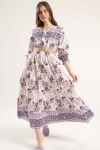 Pattaya Kadın Volanlı Çiçekli Uzun Elbise Y20S110-1947