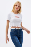 Pattaya Kadın Angels Nakışlı Fitilli Crop Tişört P21S201-2412