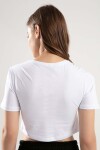Pattaya Kadın Baskılı Crop Tişört P21S201-4259