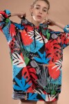 Pattaya Kadın Baskılı Kapşonlu Oversize Sweatshirt Elbise Y20W110-4125-34