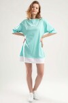 Pattaya Kadın Baskılı Tişört Elbise Y20S110-4155