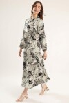 Pattaya Kadın Baskılı Viskon Uzun Elbise Y20S110-1627-1