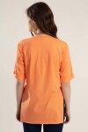 Pattaya Kadın Baskılı Yırtmaçlı Örme Tişört Y20S110-0363