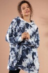 Pattaya Kadın Batik Desenli Kapşonlu Örme Sweatshirt Y20W110-4125-30