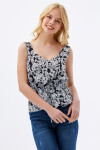 Pattaya Kadın Çiçekli Kolsuz Bluz P21S201-2291