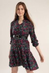 Pattaya Kadın Çiçekli Uzun Kollu Mini Elbise Y20S110-1941