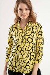 Pattaya Kadın Desenli Uzun Kollu Gömlek Y20S110-3736