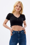 Pattaya Kadın Fitilli Crop Örme Bluz P21S201-2376