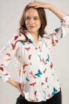 Pattaya Kadın Kelebek Baskılı Gömlek Y20S110-3834-1