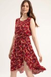 Pattaya Kadın Kuşaklı Sıfır Kollu Çiçekli Elbise Y20S110-1705