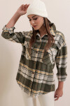 Pattaya Kadın Oversize Ekoseli Oduncu Gömlek P22W110-63102