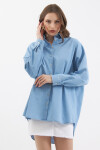 Pattaya Kadın Oversize Kot Gömlek P21S201-2570